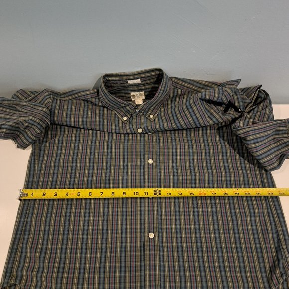 J. Crew Men's Large Tailored Fit Long Sleeve Button Down Plaid Shirt - Picture 9 of 12